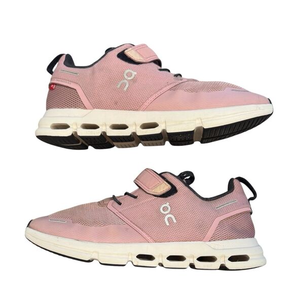 On Running Cloud Play Shoes Kids Size K3 Pink Zephyr White Athletic Sneakers - Picture 4 of 7